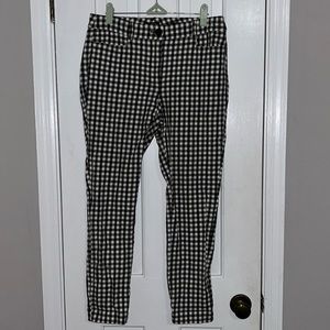 Black and brown checker pants. Loft brand